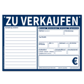 KFZ-Verkaufsschilder DIN A3: 13 Zeilen für Zubehör, 2-fach gelocht Blau