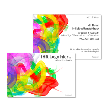 Visitenkarten mit Ihrem Logo, 1- oder 2-seitig bedruckt (1000 Stk.) 