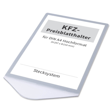 Preisblatthalter A4 Car-Fix Elegance: Stecksystem für KFZ: Front-Seitenscheibe 