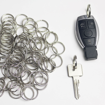 Schlüsselringe Basic Ø 24 mm: 2-fach gebogen, hohe Spannkraft ( VPE 100 Stück ) 