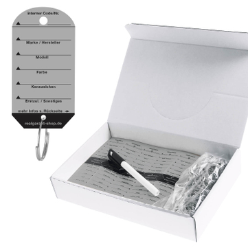 Schlüsselanhänger Car: Sparpackung mit 200 Stück, 1 Stift  Silber