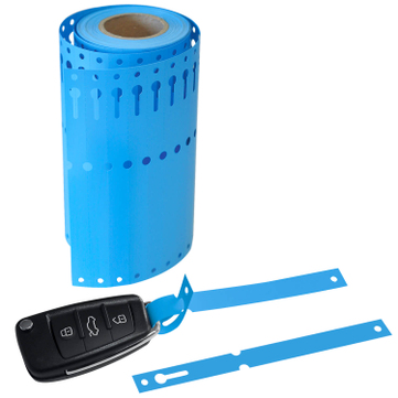 Schlaufenetiketten PVC-Schlaufenanhänger L 160 x B 12,7 mm, 1000 Stk. auf Rolle Blau: 1000 Stk.