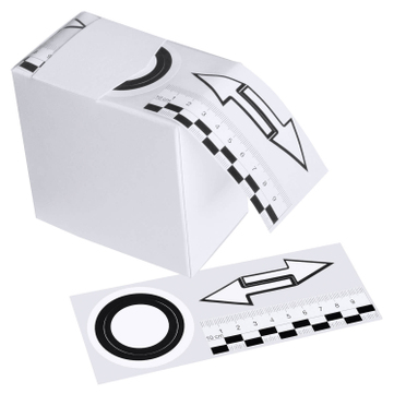 Gutachten-Markierset 50 Sets: je 2x Pfeil, 1x Kreis + Lineal, in Spenderbox 