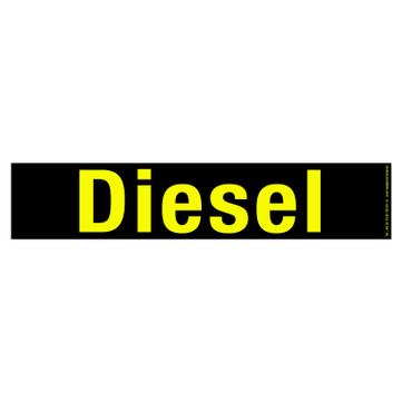Diesel Werbetext-Folie selbstklebend, von außen auf Glas klebend Diesel