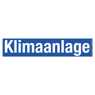 Klimaanlage Werbetext-Folie selbstklebend, von außen auf Glas klebend Klimaanlage