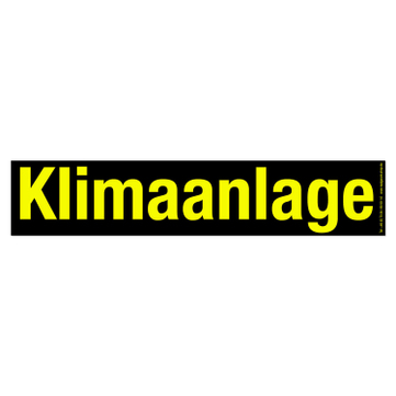 Klimaanlage Werbetext-Folie selbstklebend, von außen auf Glas klebend Klimaanlage
