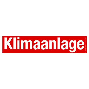 Klimaanlage Werbetext-Folie selbstklebend, von außen auf Glas klebend Klimaanlage