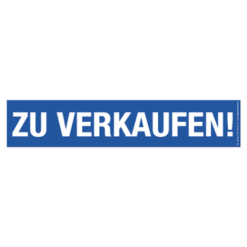 Zu Verkaufen Werbetext-Folie selbstklebend, von außen auf Glas klebend zu verkaufen !
