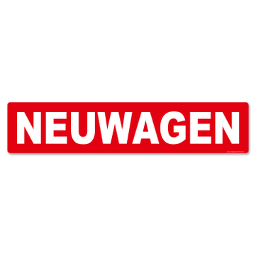 Miniletter Standard: Kennzeicheneinleger 1,5 mm stark, Motiv: Neuwagen 