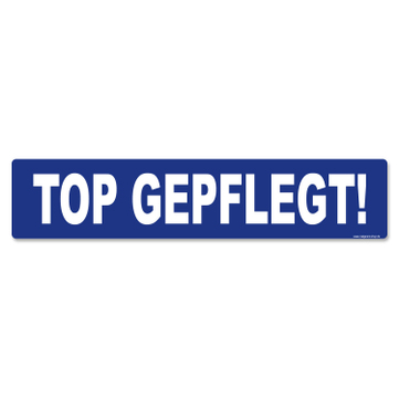 Miniletter Standard: Kennzeicheneinleger 1,5 mm stark, Motiv: Top Gepflegt 