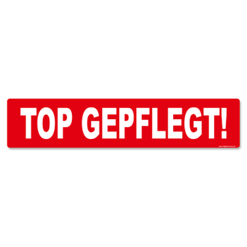Miniletter Standard: Kennzeicheneinleger 1,5 mm stark, Motiv: Top Gepflegt 