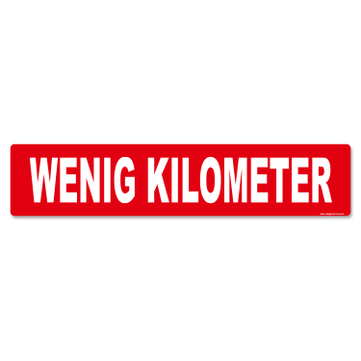 Miniletter Standard: Kennzeicheneinleger 1,5 mm stark, Motiv: wenig Kilometer 