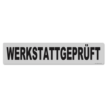 Miniletter Standard: Kennzeicheneinleger 1,5 mm stark, Motiv: Werkstattgeprüft 