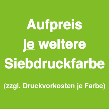 Zubehör Miniletter Aufpreis je weitere Siebdruckfarbe/Stück /je Druckmotiv weitere Farben
