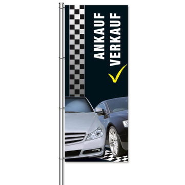 Fahne Ankauf/Verkauf Design: Racing - mit Bildmotiven H 300 cm x B 120 cm 