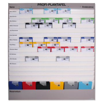 Plantafel Profi: für DIN A4, 16 Planungsreihen (15+1 Reihe) mit Metallrahmen 