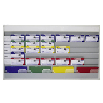 Plantafel Universal: für DIN A4 Mappen: 7 Reihen (6+1), mit Kunststoffrahmen 