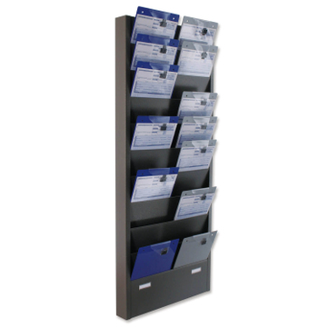 Plantafel Classic: Werkstattplaner: 10 Reihen, für 20x DIN A4, aus Metall Umbra