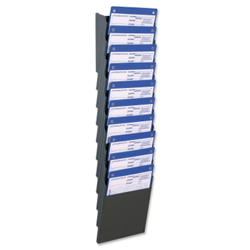 Fächersystem Multi: Griffsicht-System, 10 Fächer für DIN A4 Hochformat, Metall Umbra