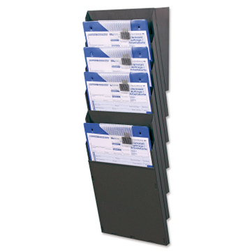 Fächersystem Multi: Griffsicht-System, 6 Fächer für DIN A4 Hochformat, Metall Umbra