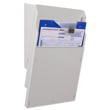 Fächersystem Multi-S 2 Fächer für DIN A4, Griffsicht-System Hochformat, Metall Hellgrau