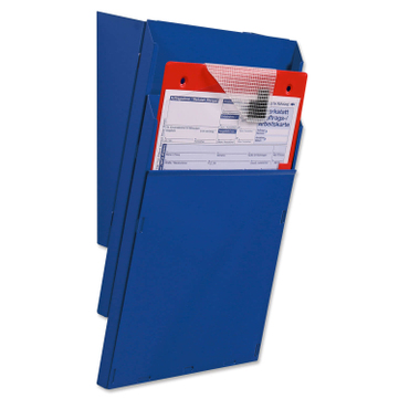 Fächersystem Multi-S 2 Fächer für DIN A4, Griffsicht-System Hochformat, Metall Blau