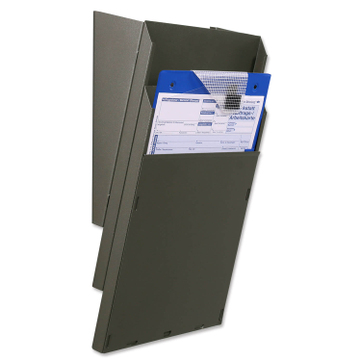 Fächersystem Multi-S 2 Fächer für DIN A4, Griffsicht-System Hochformat, Metall Umbra