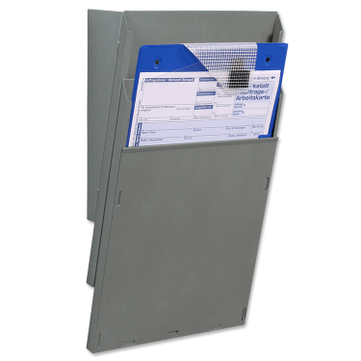 Fächersystem Multi-S 2 Fächer für DIN A4, Griffsicht-System Hochformat, Metall Grau/Silber