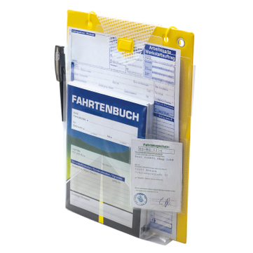 Auftragstasche A4 Volumen: 2x Magnetverschluß  Gelb / Transp.