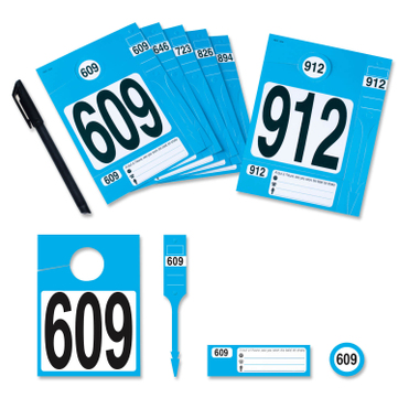 Leitzahlset 4-teilig zur Fahrzeugorganisation: Nr.609 bis 912 Set mit 304 Stück 