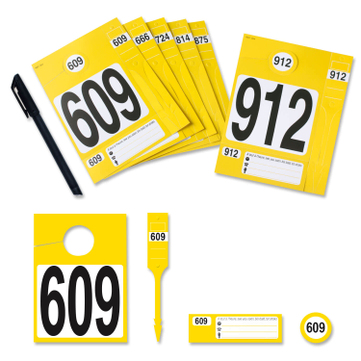 Leitzahlset 4-teilig zur Fahrzeugorganisation: Nr.609 bis 912 Set mit 304 Stück 