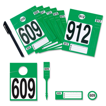 Leitzahlset 4-teilig zur Fahrzeugorganisation: Nr.609 bis 912 Set mit 304 Stück 