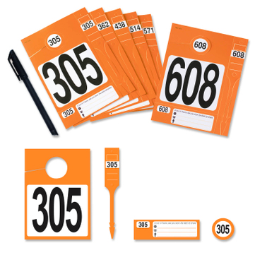 Leitzahlset 4-teilig zur Fahrzeugorganisation: Nr.305 bis 608 Set mit 304 Stück 