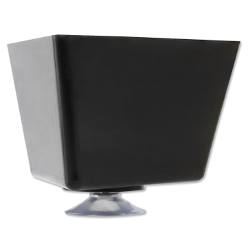 Leitzahlträger mit Saugnapf, ohne Beschriftung / Blanko  Schwarz/ Blanko