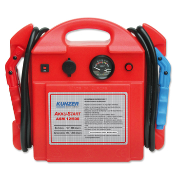 Kunzer Akkustart 12V ASM 12/500: Spitzenstromstärke 1500 A 12 Volt Starthilfe 