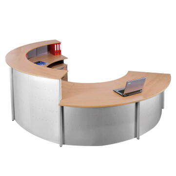 Empfangstheke TK6 Concept: Set mit 2 Theken und 2 Tischen 45 Grad abgewinkelt 
