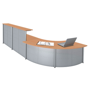 Empfangstheke TK7 Concept: Set mit 2 geraden Theken und 2 Tische (abgewinkelt) 