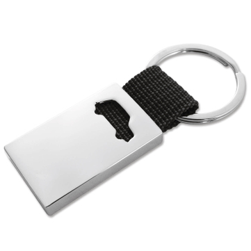 Schlüsselanhänger Driver modisches Styling mit Autologo farbiges Nylonband Silber/Schwarz