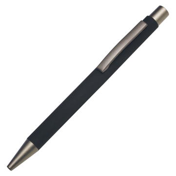Druckkugelschreiber Softtouch "Rover"  Schwarz/Grau