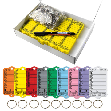Schlüsselanhänger Autotag 1: 200 Anhänger + Ringe, 1 Stift  Gelb