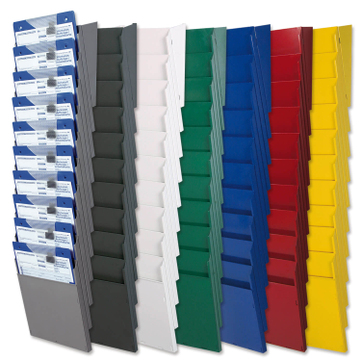 Fächersystem Multi: Griffsicht-System, 10 Fächer für DIN A4 Hochformat, Metall Umbra