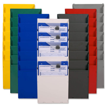 Fächersystem Multi: Griffsicht-System, 6 Fächer für DIN A4 Hochformat, Metall Umbra
