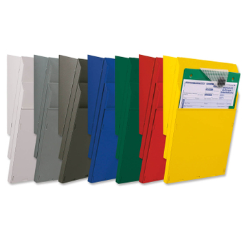 Fächersystem Multi-S 2 Fächer für DIN A4, Griffsicht-System Hochformat, Metall Umbra