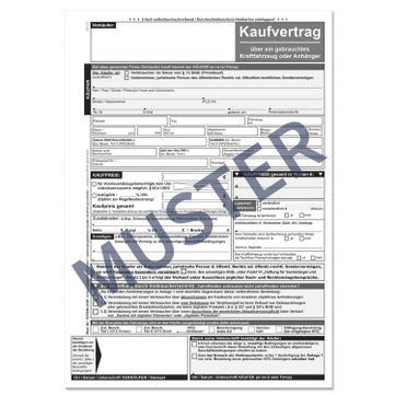 Formular-Set 3 in 1: Kaufvertrag Gebrauchtwagenverkauf an Verbraucher