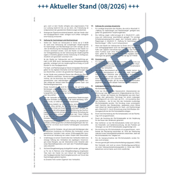 Geschäftsbedingungen für Gebrauchtwagenverkauf, neueste AGB: Stand 08/2026