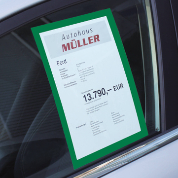 Hafttasche RGS: A4 selbsthaftend an Glasscheiben, bis 120° hitzebeständig 