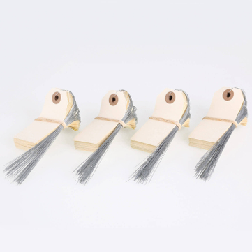 Etiketten aus Karton Eco2: mit Draht und Lochverstärkung, Universaletikett Creme/Beige