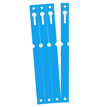 Schlaufenetiketten PVC-Schlaufenanhänger L 160 x B 12,7 mm, 1000 Stk. auf Rolle Blau: 1000 Stk.