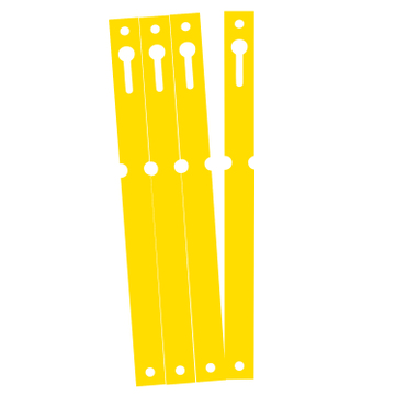 Schlaufenetiketten PVC-Schlaufenanhänger L 160 x B 12,7 mm, 1000 Stk. auf Rolle Gelb: 1000 Stk.