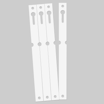 Schlaufenetiketten PVC-Schlaufenanhänger L 160 x B 12,7 mm, 1000 Stk. auf Rolle Weiss: 1000 Stk